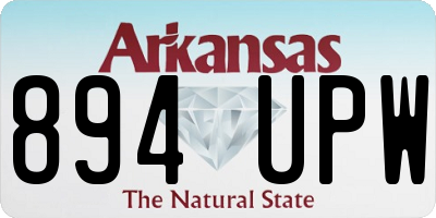 AR license plate 894UPW