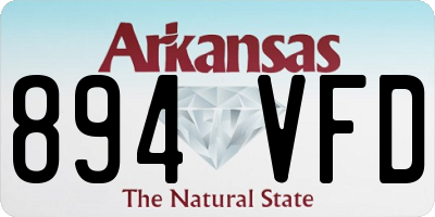 AR license plate 894VFD