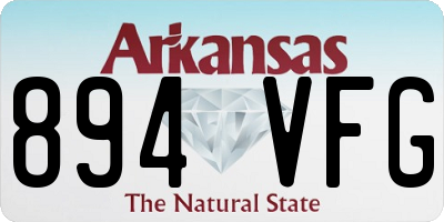 AR license plate 894VFG