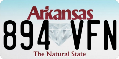 AR license plate 894VFN