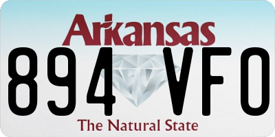 AR license plate 894VFO