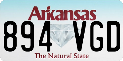 AR license plate 894VGD