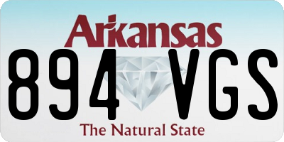 AR license plate 894VGS