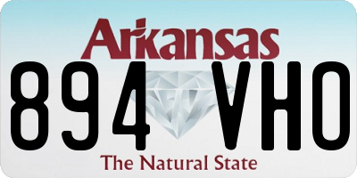 AR license plate 894VHO