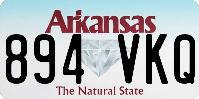AR license plate 894VKQ