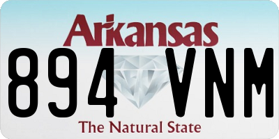 AR license plate 894VNM