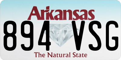 AR license plate 894VSG