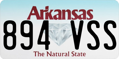 AR license plate 894VSS