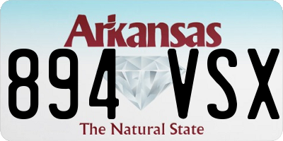 AR license plate 894VSX