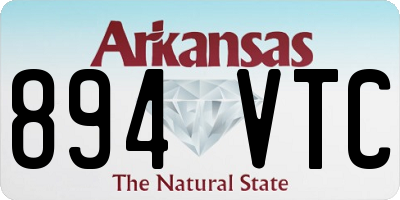 AR license plate 894VTC