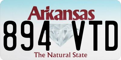 AR license plate 894VTD