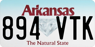 AR license plate 894VTK