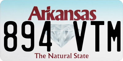 AR license plate 894VTM