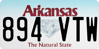 AR license plate 894VTW