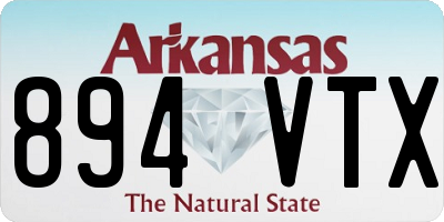 AR license plate 894VTX