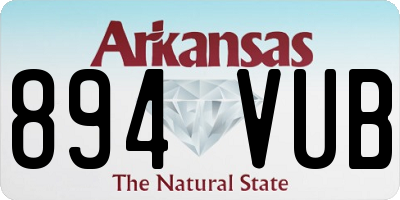 AR license plate 894VUB