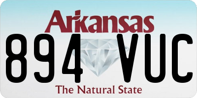 AR license plate 894VUC