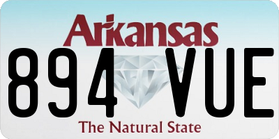 AR license plate 894VUE