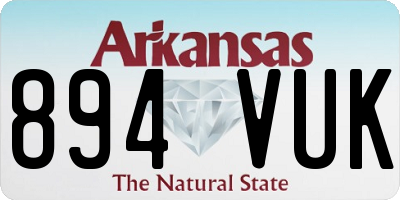 AR license plate 894VUK