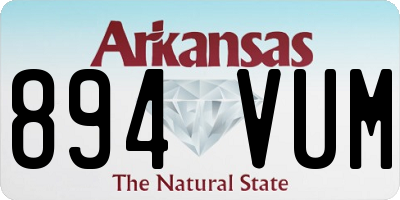 AR license plate 894VUM