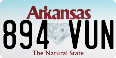 AR license plate 894VUN