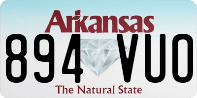 AR license plate 894VUO
