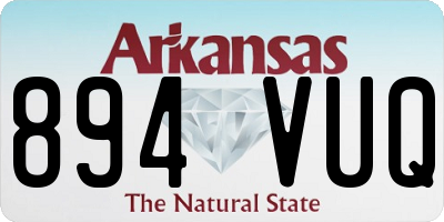 AR license plate 894VUQ