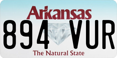AR license plate 894VUR