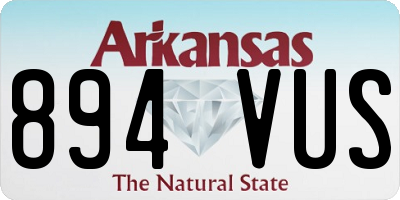 AR license plate 894VUS