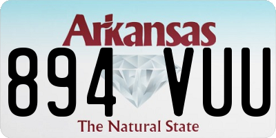 AR license plate 894VUU