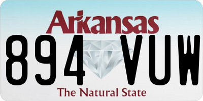 AR license plate 894VUW
