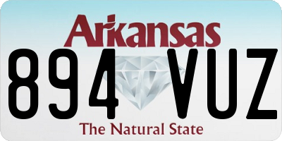 AR license plate 894VUZ