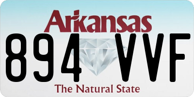 AR license plate 894VVF