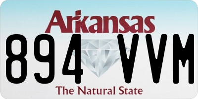 AR license plate 894VVM