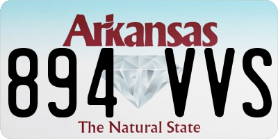 AR license plate 894VVS