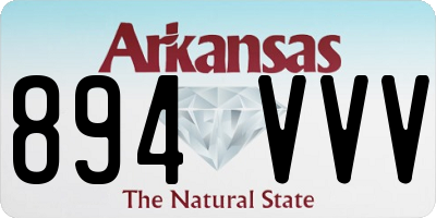 AR license plate 894VVV