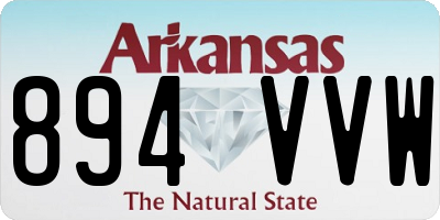 AR license plate 894VVW