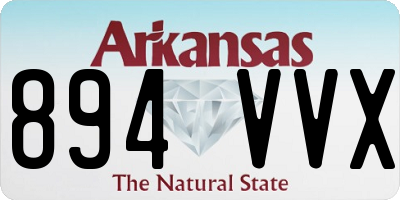 AR license plate 894VVX