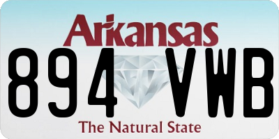 AR license plate 894VWB