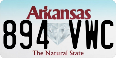 AR license plate 894VWC