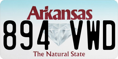 AR license plate 894VWD