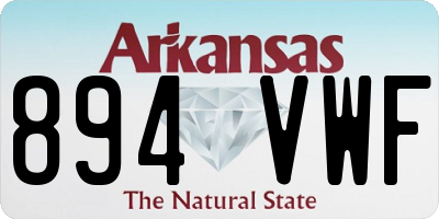 AR license plate 894VWF