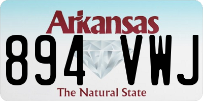 AR license plate 894VWJ