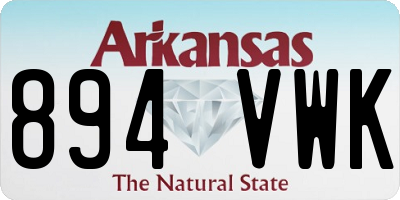 AR license plate 894VWK