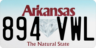AR license plate 894VWL