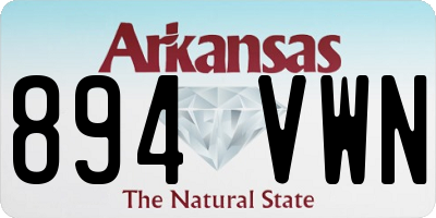 AR license plate 894VWN