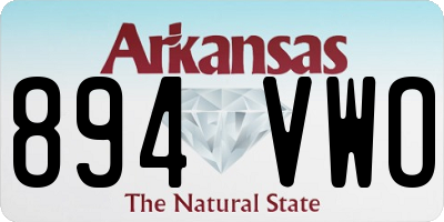 AR license plate 894VWO
