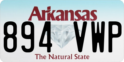 AR license plate 894VWP
