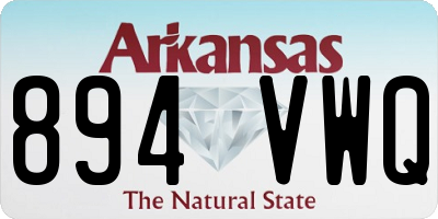 AR license plate 894VWQ