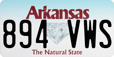 AR license plate 894VWS